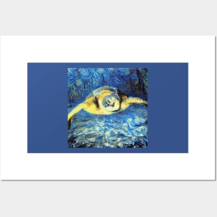 Cute turtle painting (sea turtle, ocean, sea and beach) Posters and Art